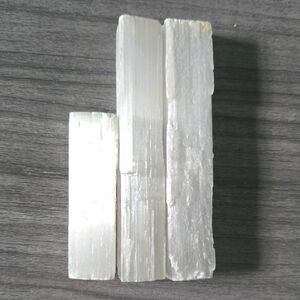Selenite Sticks Lot Of Three Cleanse Balance Energy Purify Meditation Spiritual